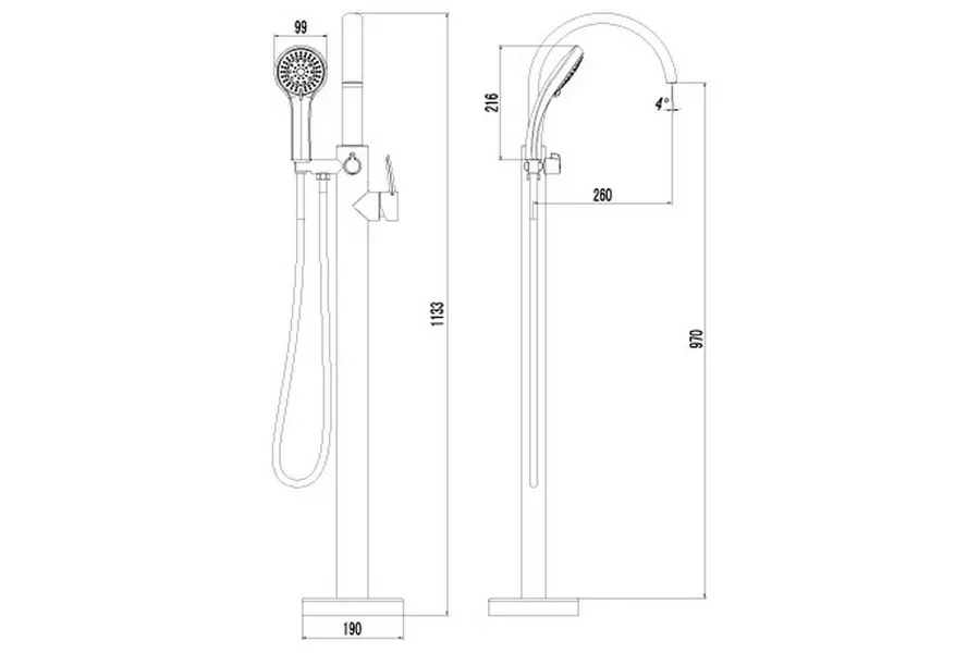 Смеситель напольный Lemark Atlantiss LM3244C Смеситель напольный Lemark Atlantiss LM3244C — изображение 2