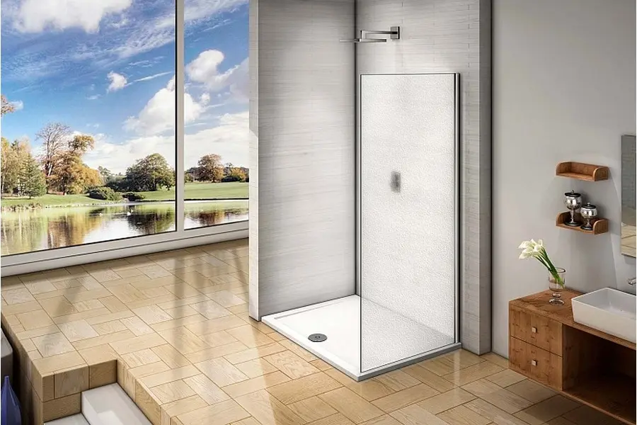 Душевая перегородка Bas Orion 80х185 Хром / Грейп Душевая перегородка Bas Orion 80х185 Хром / Грейп — изображение 2