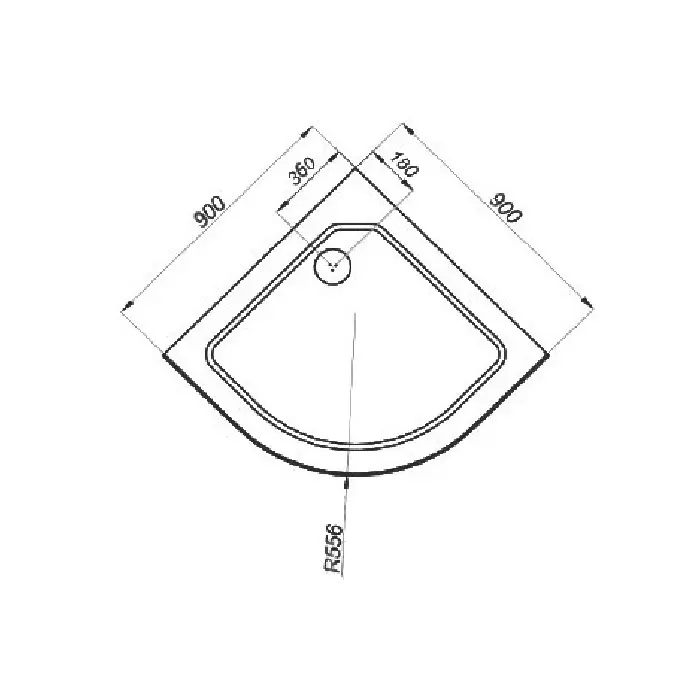 Душевой поддон Triton ПД5 90х90см, четверть круга, средний Душевой поддон Triton ПД5 90х90см, четверть круга, средний — изображение 3