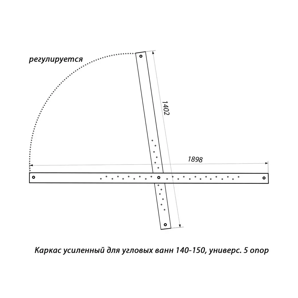 Каркас Triton усиленный для угловых ванн 140-150, Мари Каркас Triton усиленный для угловых ванн 140-150, Мари — изображение 3