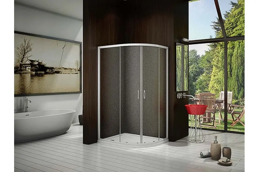 Душевой уголок Bas Latte 120х185 Хром / Грейп Душевой уголок Bas Latte 120х185 Хром / Грейп — изображение 3