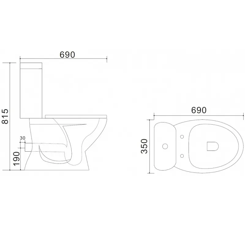 Унитаз-компакт Azario AZ Белый AZ-2037 Унитаз-компакт Azario AZ Белый AZ-2037 — изображение 4