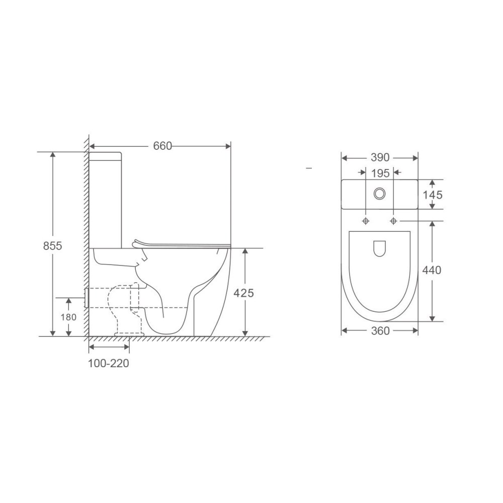 Унитаз-компакт Grossman Tornado Белый глянцевый GR-4407SQ Унитаз-компакт Grossman Tornado Белый глянцевый GR-4407SQ — изображение 5