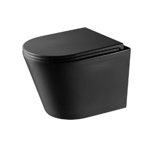 Унитаз подвесной Grossman Tornado с крышкой-сиденье Черный матовый GR-4478BMSQ