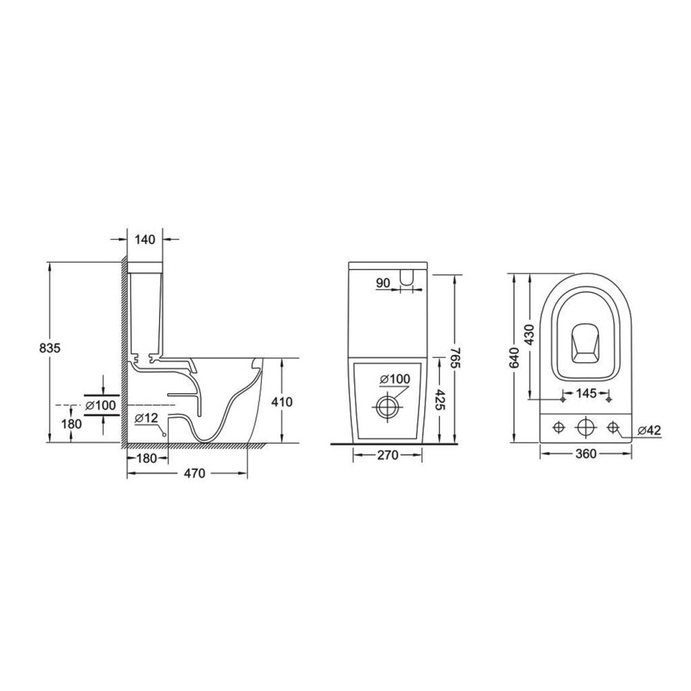 Унитаз-компакт Grossman Tornado Белый глянцевый GR-4494SQ Унитаз-компакт Grossman Tornado Белый глянцевый GR-4494SQ — изображение 5