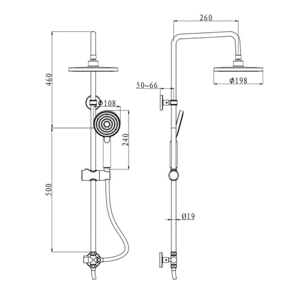 Душевая стойка Olive’s Хром глянцевый KDC04 Душевая стойка Olive’s Хром глянцевый KDC04 — изображение 2