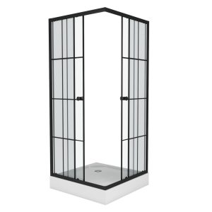 Душевой уголок Niagara Nova 80х80 с поддоном Черный / Прозрачное NG-0180-14