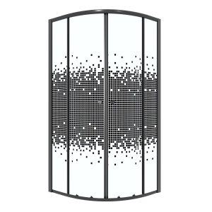 Душевой уголок Niagara Eco 88х88 Черный / С рисунком NG-1007-14BLACK