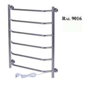 Полотенцесушитель электрический Тера Виктория 50х80 кнопка включения, телескоп.держатели Белый ПСК-11-03б