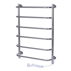 Полотенцесушитель электрический Тера Мост 50х80 кнопка включения, телескоп.держатели Хром глянцевый ПСК-12-03