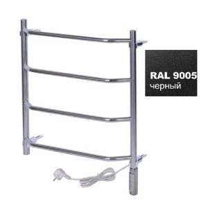 Полотенцесушитель электрический Тера Виктория 50х60 ПСН диммер Черный матовый ПСН-11-02дч