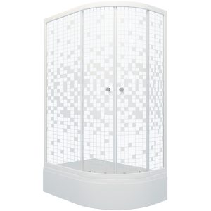 Душевой уголок Triton Коралл 120х80 Белый / С узором Щ0000061782