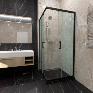 Душевой уголок Triton Фикс 90х90 Черный / Прозрачное Щ0000067440