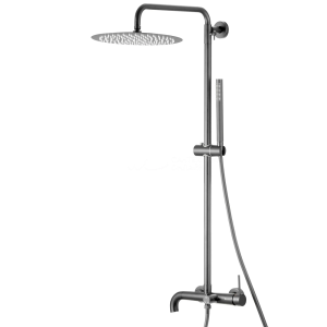 Душевая система Knotlor Elixir с изливом Вороненая сталь SS-33/GM Душевая система Knotlor Elixir с изливом Вороненая сталь SS-33/GM