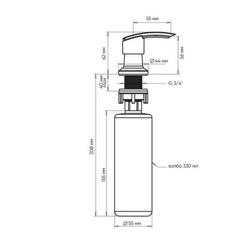 Дозатор для жидких моющий средств Ulgran Classic U-02 Терракот U-02-307 Дозатор для жидких моющий средств Ulgran Classic U-02 Терракот U-02-307 — изображение 3