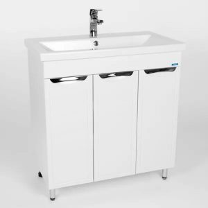 Тумба напольная Viant Лима 80 с раковиной Como Белый VLIM80CO-T3ST