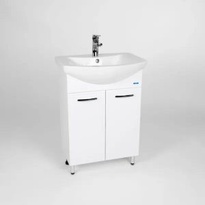 Тумба напольная Viant Милан 61 с раковиной Балтика Белый VMIL60BA-T2ST