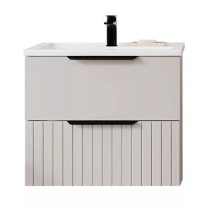 Тумба подвесная Viant Сицилия 80 с раковиной Moduo Капучино VSIC80MDCAP-T2YP